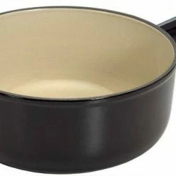 Le Creuset Caquelon Aus Gusseisen In Schwarz 24 Cm / Ca. 3,3 Liter