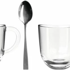 Leonardo 2 Latte Macchiato Tassen NAPOLI 280 Ml + 2 Löffel