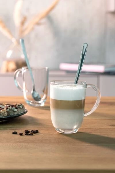 Leonardo 2 Latte Macchiato Tassen NAPOLI 380 Ml + 2 Löffel – Bild 3