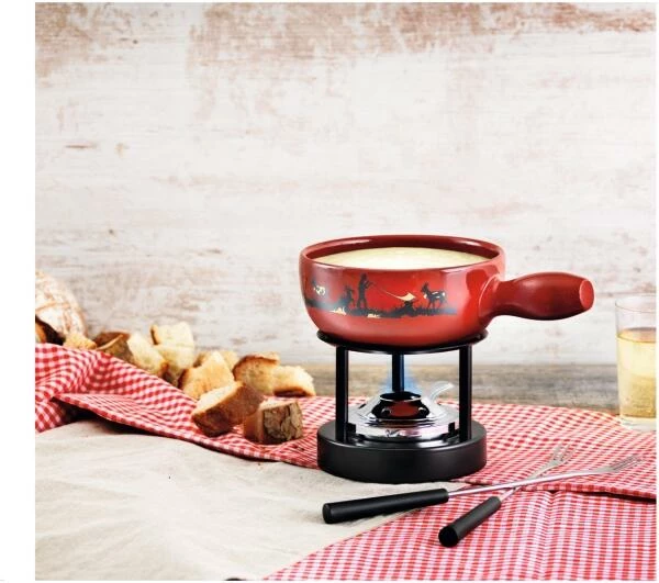 Kuhn Rikon Mini Käsefondue Set Alphornbläser 15cm – Bild 5