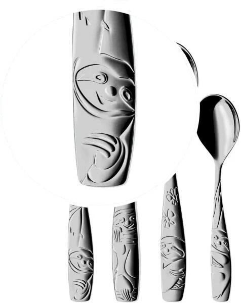 WMF Faultier Kinderbesteck Set 4-teilig – Bild 2