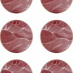 Ary Trays Åry Trays Untersetzer Japanische Landschaft Red Earth Rund