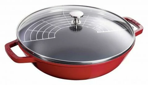 Staub Wok Aus Gusseisen In Kirschrot, Klein