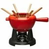 Le Creuset Käsefondue Set Aus Gusseisen In Kirschrot