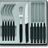 Victorinox Swiss Modern Besteck-Set Mit Steakmessern, 12-teilig, Schwarz