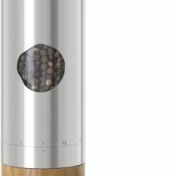 AdHoc Pfeffer- Oder Salz-Getriebemühle PowerMill In Edelstahl/Akazie