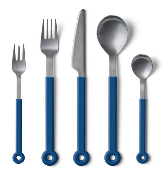 Mono Ring Besteckset In Blau, 5tlg.