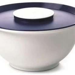 Emsa Rührschüssel Mit Deckel SUPERLINE, Weiß/Blau 4,5 L